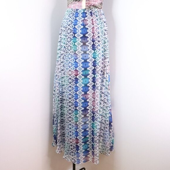 New Ramy Brook Women's 2 Fatima Multicolor Print Silk Chiffon Hi-Low Maxi Dress - Picture 10 of 13